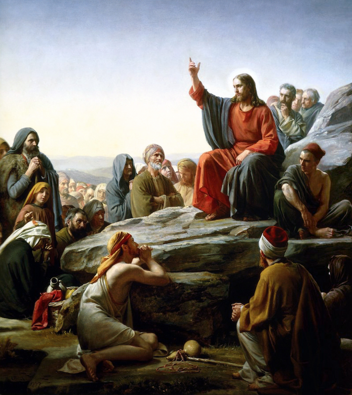 Jesús en el sermón de la montaña